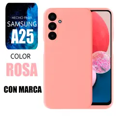 SAMSUNG - Silicone Case Para A25 Rosa Con Marca