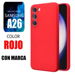 SAMSUNG - Silicone Case Para A26 Rojo Con Marca