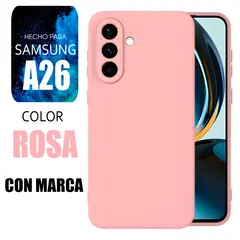 SAMSUNG - Silicone Case Para A26 Rosa Con Marca