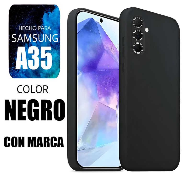 Silicone Case Para A35 Negro Con Marca
