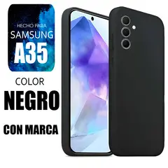 SAMSUNG - Silicone Case Para A35 Negro Con Marca