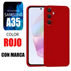 SAMSUNG - Silicone Case Para A35 Rojo Con Marca