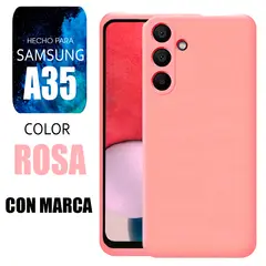 SAMSUNG - Silicone Case Para A35 Rosa Con Marca