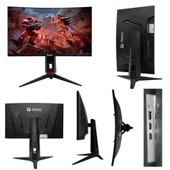 TEROS - Monitor curvo gaming TE-2766G, 27" FHD VA, 180 Hz, 1 ms, HDMI, DP, PIVOT