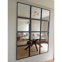 LUMINAR BRILLO & LUZ - Espejos decorativos tipo ventana marco negro