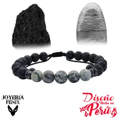 JOYERIA FENIX - Pulsera Doble Protección Volcánica- Joyería Fenix