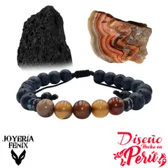 JOYERIA FENIX - Pulsera Doble Protección Volcánica- Joyería Fenix