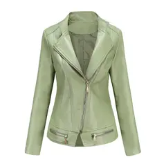 GIOIO - Chaqueta Mujer Piel Ligera Primavera Otoño Moda