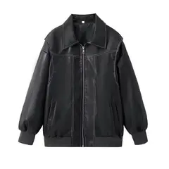 GIOIO - Abrigo Mujer Holgado Estilo Retro Manga Larga Multiusos