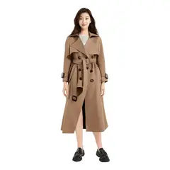 GIOIO - Gabardina Dama Abrigos Largas Elegante Chamarra Rompevientos