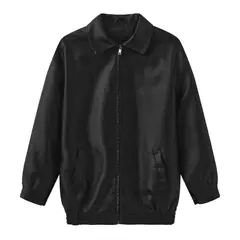 GIOIO - Chaqueta PU Mujer Oversize Primavera Otoño Manga Larga Moda