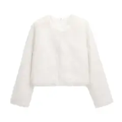 GIOIO - Chaqueta Mujer Piel Sintética Corta Invierno Ajustada