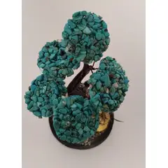 GENERICO - ARBOLITO DE LA FELICIDAD BONSAI MEDIANO CON PIEDRAS DE TURQUESA
