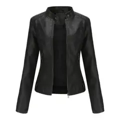 GIOIO - Chaqueta De PU Biker Slim Mujer