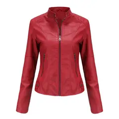 GIOIO - Chaqueta De PU Biker Slim Mujer