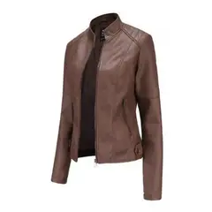 GIOIO - Chaqueta De PU Biker Slim Mujer