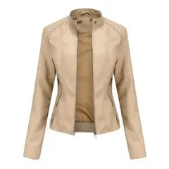 GIOIO - Chaqueta De PU Biker Slim Mujer