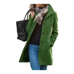 GIOIO - Chaqueta De Tweed Para Mujer Abrigo Ajustado Sección Larga