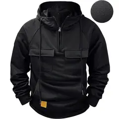 GIOIO - Sudadera Táctica Con Cremallera Y Múltiples Bolsillos Para H