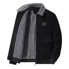 GIOIO - Chamarra De Pana Con Forro Teddy Termica Casual Moda Bomber