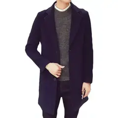 GIOIO - Gabardina Casual De Hombre De Negocios De Mezcla De Lana