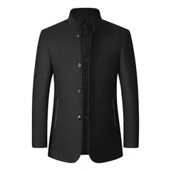 GIOIO - Chaqueta Hombre Abrigo De Lana Gabardina Termica Casual