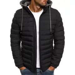 GIOIO - Chamarra Térmica Para Hombre Con Gorro Desmontable
