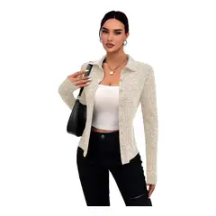 GIOIO - Suéter De Punto De Manga Larga Informal Elegante Para Mujer