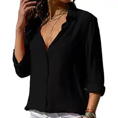 GIOIO - Blusa Casual De Moda Para Mujer Sólido Camisa