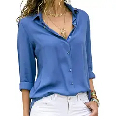 GIOIO - Blusa Casual De Moda Para Mujer Sólido Camisa