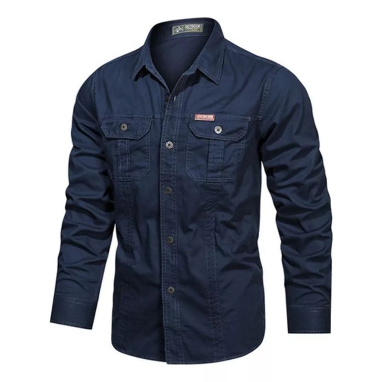 Camisa Casual Cómoda De Trabajo Al Aire Libre Para Hombre