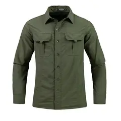 GIOIO - Camisa Manga Larga Hombre Camisa Táctica Suelta Confort