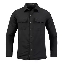 GIOIO - Camisa Manga Larga Hombre Camisa Táctica Suelta Confort