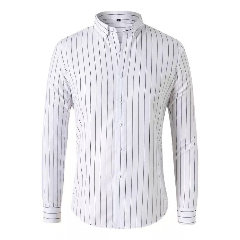 Camisa Manga Larga Raya Hombre Slim Fit Caballero