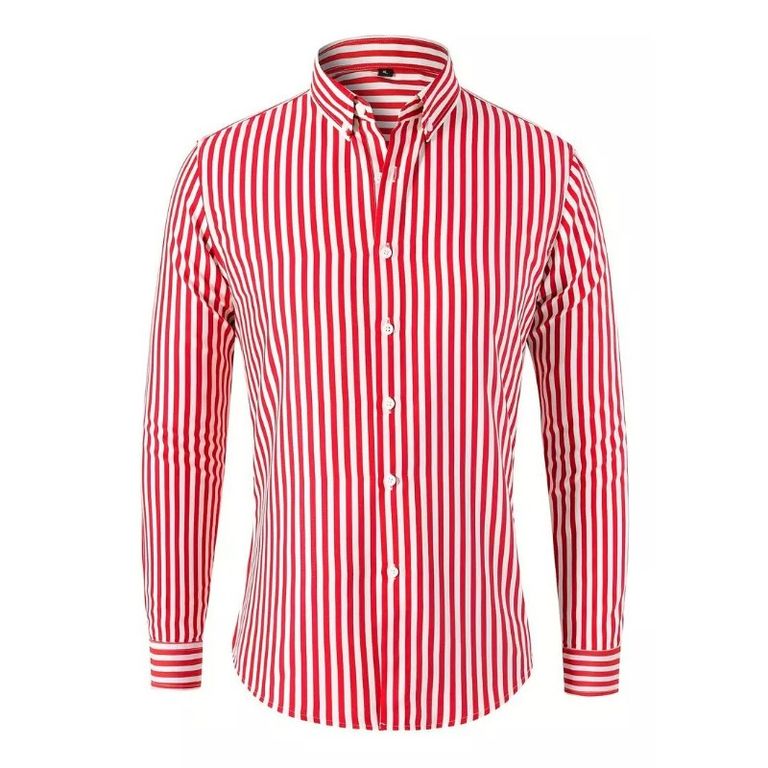 Camisa Manga Larga Raya Hombre Slim Fit Caballero