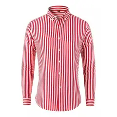 GIOIO - Camisa Manga Larga Raya Hombre Slim Fit Caballero