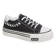 GIOIO - Zapatos De Lona Deportivos Casuales De Suela Gruesa Mujer