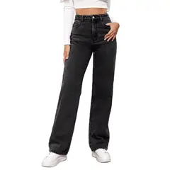 GIOIO - Pantalón Vaquero Mujer Elástico Lavado Recto Casual