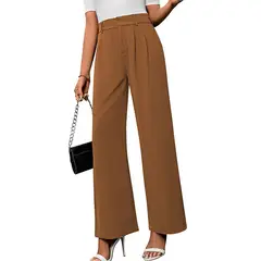 GIOIO - Pantalón Mujer Tiro Alto Palazzo Casual Oficina