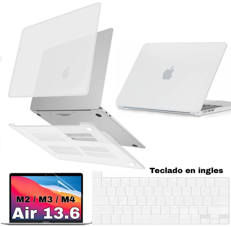 Case + mica +cobertor teclado MacBook Air de 13,6 A3113 M4 A3240 A2681