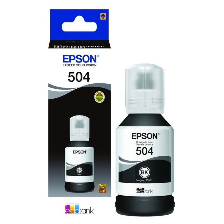 Botella tinta T504 T504120 504 NEGRO BLACK 100% original