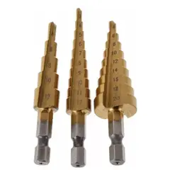 GENERICO - BROCAS ESCALONADAS 3PZ DE 4 -12/20/32