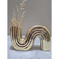 GENERICO - Florero Minimalista Rayas 14x9x4cm