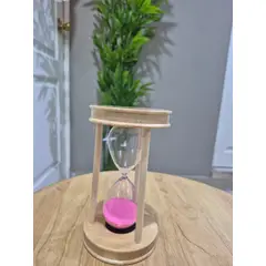 GENERICO - Adorno Reloj De Arena Rosado 17x10x10cm