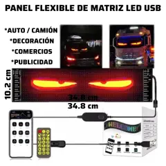 OEM - Letrero LED flexible PROGRAMABLE USB 10 x 35 cm