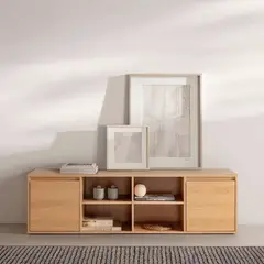 R&R MUEBLES - Mueble para TV Moderna Flori 2 Puertas