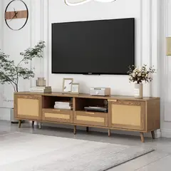 R&R MUEBLES - Mueble para TV Nordico Emilia 2 Puertas 2 Cajones