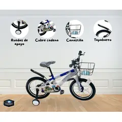 GENERICO - Bicicleta para Niño ARO 16 AZUL