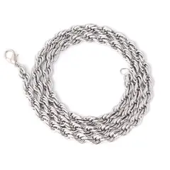 GENERICO - Cadena Torsal Acero Inoxidable 6 mm 60 cm Unisex