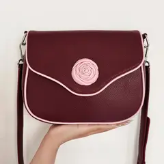 IRISABA - CARTERA DE CUERO PARA MUJER ROSSETTA VINO